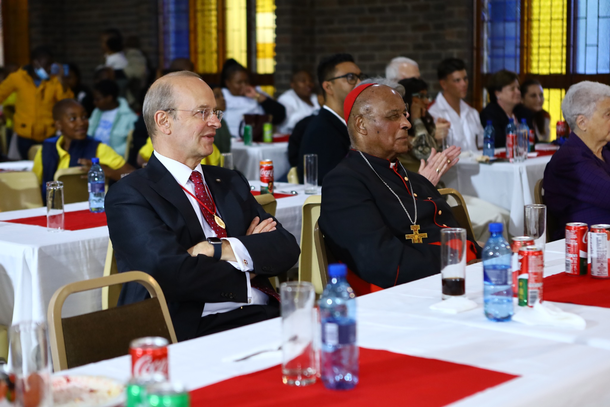 Major General Dr Josef D. Blotz with Cardinal Napier at the festive reception