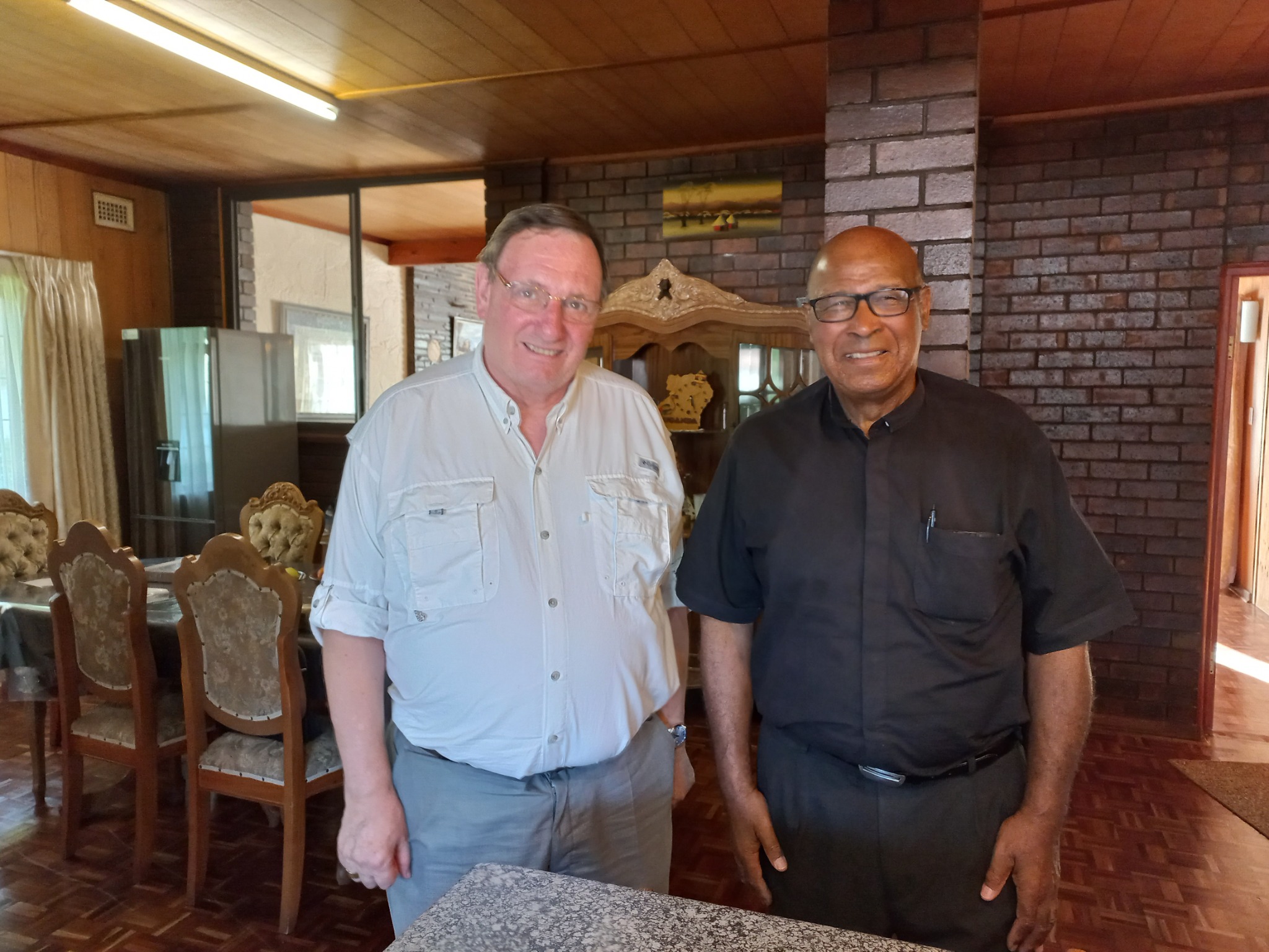 Bishop Jean Clément Laffitte visiting Cardinal Napier in Eshowe
