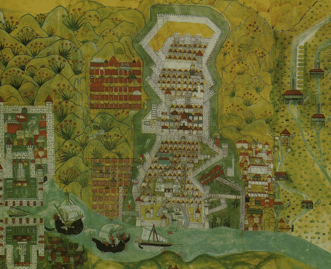 Illustrated plan of the Battle of Lepanto